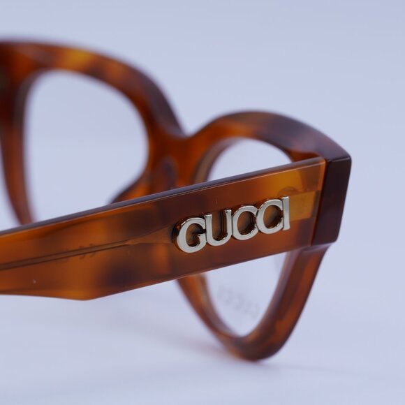 Gucci GG1837O 002 Eyeglasses Havana 51mm Cat Eye Frame - Picture 5 of 10